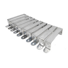 10 X Fence Post Security Brackets, Galvanised Steel Panel Brackets Suitable for Concrete or Wooden Posts, Fits 4” Posts Includes Fixing Screws, Anti