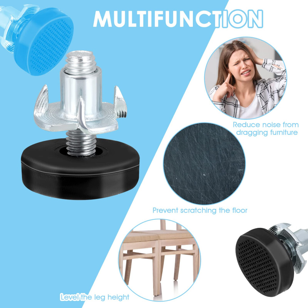 Ouligay 16Pcs Adjustable Levelling Feet M6 Thread Height Adjustable Feet For Furniture Feet Heavy Duty Furniture Levelers Glide Leveling Feet With T- 5004063657640
