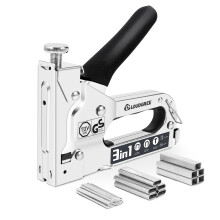 Cloudgree Staple Gun, 3 in 1 Heavy Duty Nail Steel Gun Kit with 1500 Staples, Upholstery Stapler Gun for Wood, Upholstery, Fencing, Furniture