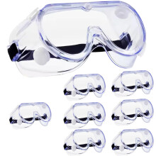 HowseHold Safety Goggles (Pack of 8) Anti Fog Protective Safety Glasses Chemical Splash Resistant Clear Eye Protection for Home Lab Workplace Comfort