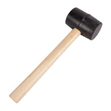 Wooden Handled Rubber Mallet - Heavy Duty Hand Tool, Small Hammer, Comfortable Grip to Reduce Hand Fatigue, Camping Mallet, Great for DIY, Metal Work