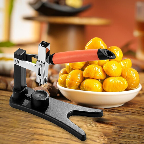 Chestnut Cracker with Precise Scoring Design, Ergonomic Grip, Durable Stainless Steel Nut Opener 1