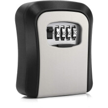 CROING Key Safe Wall Mounted,Key Lock Box with Combination Lock, 4-Digit Code, Black and Grey