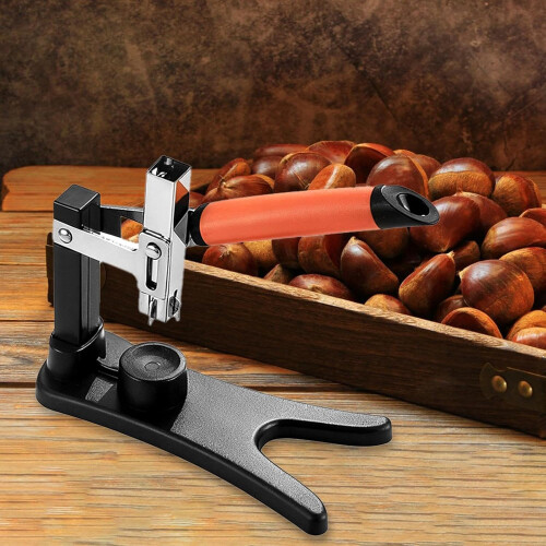 Chestnut Cracker with Precise Scoring Design, Ergonomic Grip, Durable Stainless Steel Nut Opener 2