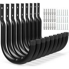 Kitmiido Heavy Duty Ladder Hooks, 9 Set Garage Storage Wall Hooks for Ladder, Bike, Tools (H12 cm x W 8.9 cm, Count, 9)