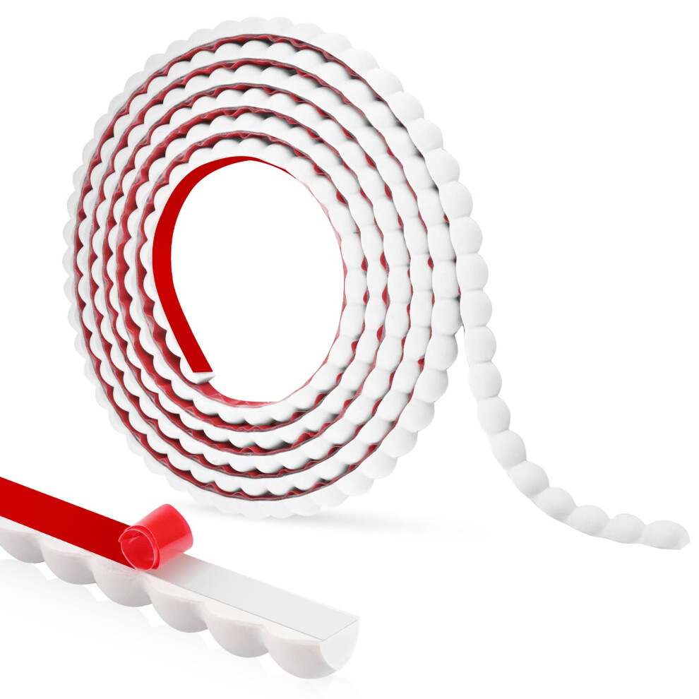 Flexible Moulding Trim Peel And Stick Wall Moulding Self Adhesive Wall Edging Strip Pvc Decorative Beaded Trim For Ceiling Tile Edge (White, 15Mm3m) 18448009