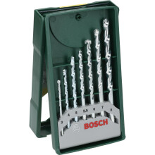 Bosch Accessories 2607019581 Masonry Mini X-Line Drill Set, 160mm x 83mm x 21mm, 7 Pcs, Pack of 7 Silver