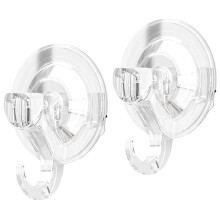 WOVTE Suction Hooks, 2 Packs Powerful Push and Lock Vacuum Multi-Purpose Suction Hanger Heavy Duty Max Holding 3KG for Bathroom,Kitchen Hanging Sucti