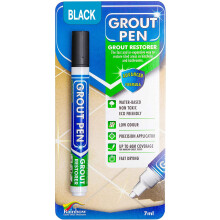 Grout Pen - Designed for restoring tile grout in bathrooms & kitchens (Black)