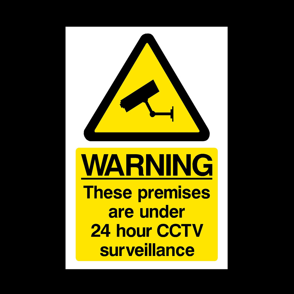 Cctv 24 Hour Surveillance Sign - Self Adhesive Sticker - (A6) 100X150mm (Misc12) 5000509894631
