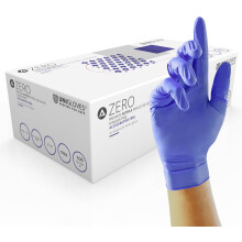 Unigloves Advanced Zero GM0053 Accelerator Free Nitrile Examination - Multipurpose and Free From Powder, Zinc, Sulphur & Latex, Box of 100 Gloves