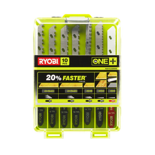Ryobi Ryobi RAK10JSBWM Jigsaw Blade Set (10 Piece)