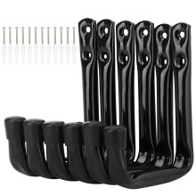 pipabiba Garage Storage Heavy Duty J Hooks, 6 Pack Wall Mount Steel Utility Hanger (12cm x 10cm)