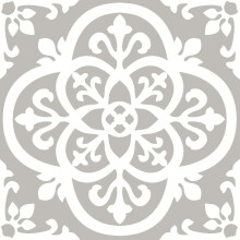 WallPops FP2942 Medina Peel & Stick Floor Tiles, Grey,12 x 12 inches