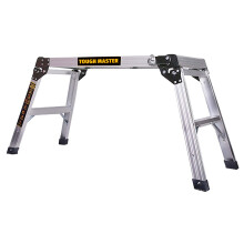Aluminium Work Platform 760 x 300mm 2 Step Up Ladder Folding Hop Up Fold Bench Stool Work Platform Foldable Design to Sit On, Indoor/Outdoor Job Step