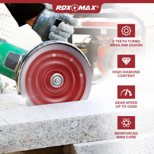 RDXMAX  115mm Diamond Cutting Discs for Angle Grinder  Super Thin Fas 1