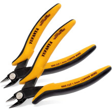 2pcs Wire Cutters,Micro Flush Cutters,Electrical Wire Cutters,Cutting Pliers,Flush Pliers Diagonal Side Cutters Wire Cutter Snips with Soft Grip for