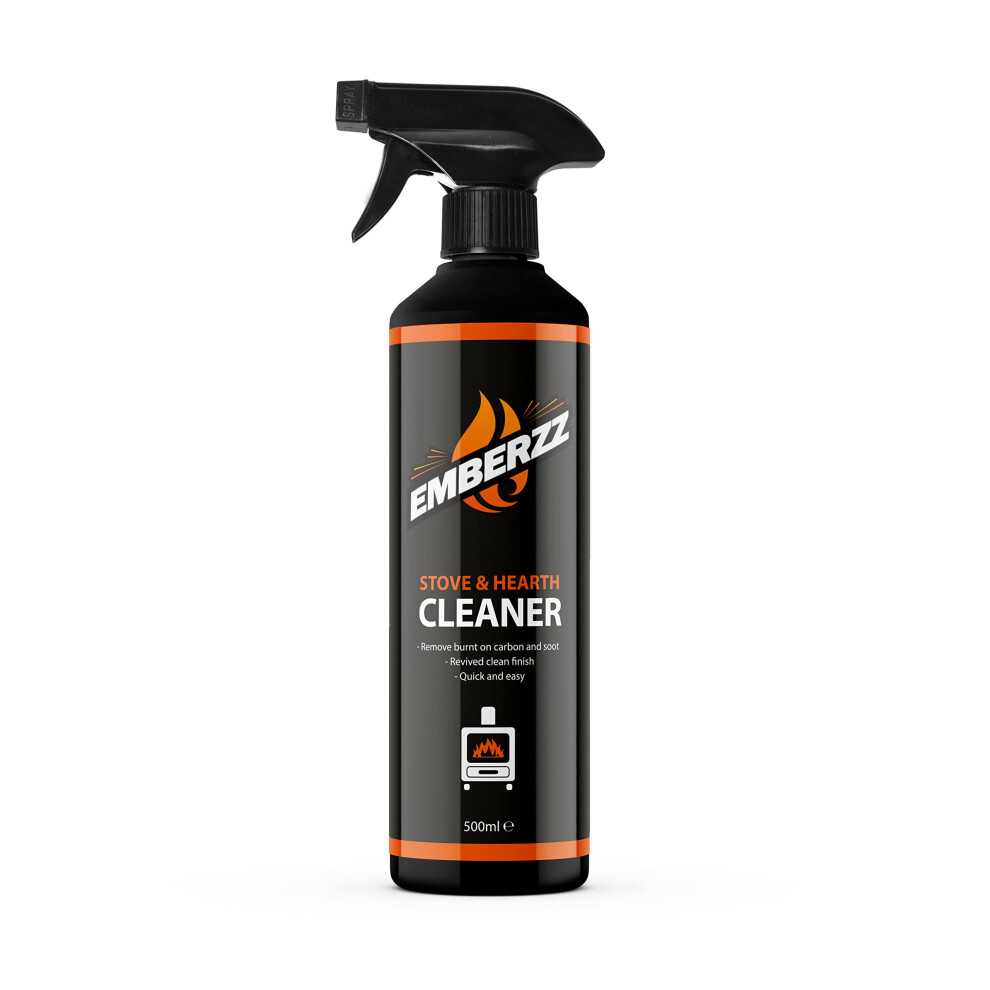 Emberzz - Stove, Fireplace And Hearth Cleaner - Dissolves Soot, Grease & Tar - For Wood, Log Burner - 500Ml 5051226935459