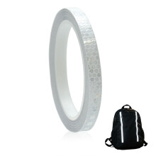 8M White Reflective Tape for Vehicles Bikes Helmets Clothing, Reflective Stickers Roll Security Marking Reflective Tape Waterproof Adhesive