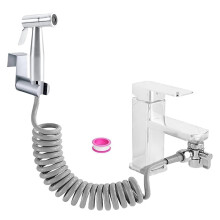 Bidet Stainless Steel Hand Shower Set, Bathroom Bidet Attachment with Faucet Dis