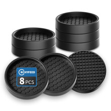 RCHYFEED Furniture Caster Cups, 8Pcs Round Furniture Coasters, 2" Furniture Castor Cups Non-Slip, Sofa Feet Pads,Thick Rubber Furniture Coaster-Preve