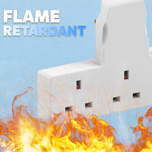 Multi Plug Adaptor, 3 Way Plug Adapter Uk Surge Protected Triple Adapter Plug Extension Socket Electric Wall Plug Extender for Home, Office, Kitchen 2