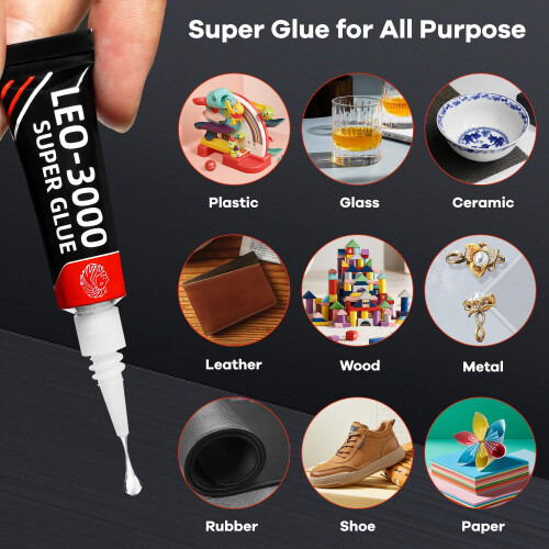 Super Glue 3 Pack – All Purpose Strong Adhesive with Precision Nozzle 1