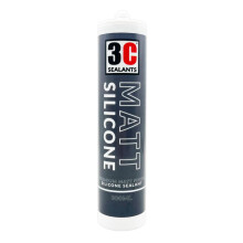 3C Sealants Matt Silicone Premium Matt Finish Sealant 300ml Matt Black