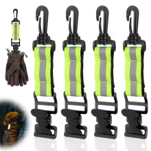 OFFCUP Work Glove Clip 4PCS - Fire Brigade Belt Holder for Turnout Gear, Firefighter, Guard, Labor Safety