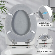 Angel Shield Glitter Toilet Seat Molded Wood Toilet Seat Quiet Close w