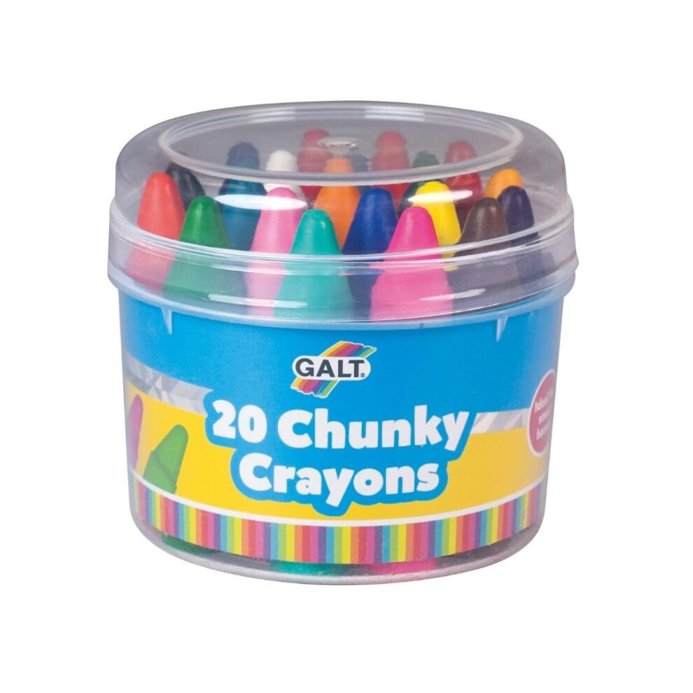 Galt Toys, Chunky Crayons - 20 Pieces, Easy To Hold Crayons For Kids, Ages 3 Years Plus