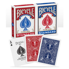 Bicycle Standard index Playing Cards, 2 Decks, Red & Blue, Air Cushion Finish, Professional, Superb Handling & Durability for 14 years