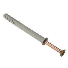 ForgeFix Frame Fixings | M8 x 100mm | Nylon Plug, Zinc Yellow Passivated Screw | Bag 10