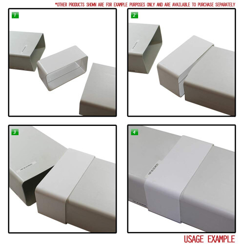 Kair Rectangular Flat Ducting 180mm x 90mm - 1 Metre Length Flat Channel Pipe 1