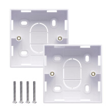 VCELINK Surface Mount Back Box for Network Wallplate Ethernet Faceplate 1 Gang 32mm White, 2 Pack