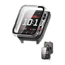 Screen Protector Case with 2 in 1 Scratch Resistant Glass and Full Button Access (Clear) for Garmin Venu X1