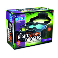 Science MAD! Night Vision Goggles For Kids - For Fun Night Missions - Lightweight, Flip Out Scope, 2x Magnification, Twin LED Beams, Blue Lenses, 6+