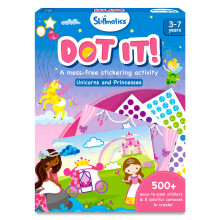 Skillmatics Dot It Sticker Art - Unicorns & Princesses, Mess-Free Fun for Kids, 500+ Stickers, Craft Kits, DIY Scrapbooking Activity, Travel Toys, Gi
