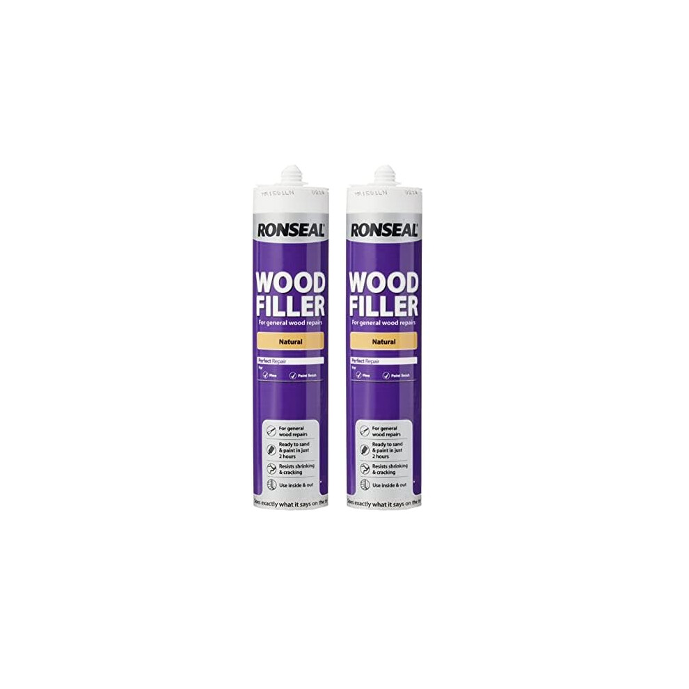 Ronseal 33365 Multi-Purpose Wood Filler - Natural 310Ml (Pack Of 2) 76496431