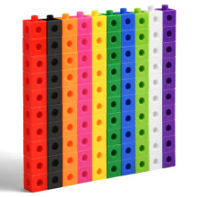 HOTUT 100 Pcs Maths Cubes with 10 Colours, Linking Cubes, Early Years Maths Learning, Magic Counting Blocks, Counting Block Set for School and Home -