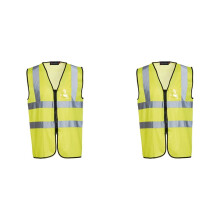 Blackrock Hi Vis Yellow Executive Sleeveless Vest Waistcoat, Men's and Women's Full-Length Zip, Lightweight, Reflective High Visibility Safety Wear,