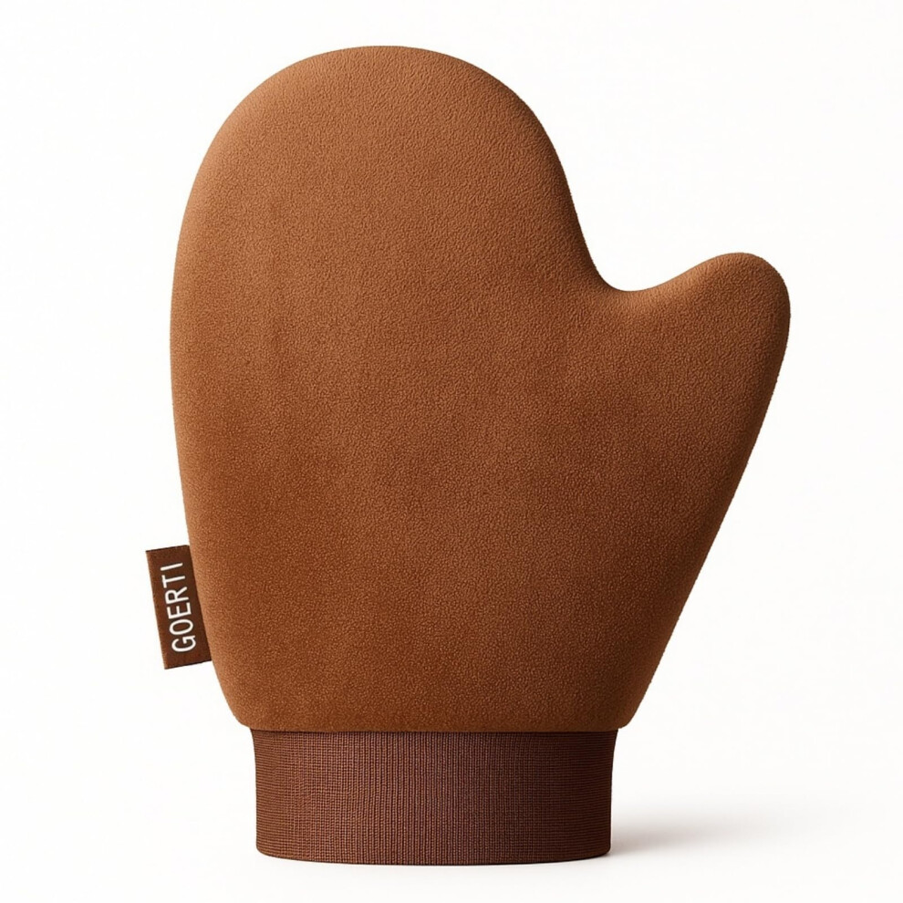 Self Tanning Mitt with Thumb and Elastic Cuff, DoubleSided Velvet Glove for Streak Application