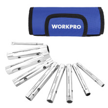 WORKPRO 9-Piece Shower Valve Socket Wrench Set, Metric Box Spanner Dual-Ended Wrench Socket for Water Tap Maintenance, Tap Spanner Set with Storage B