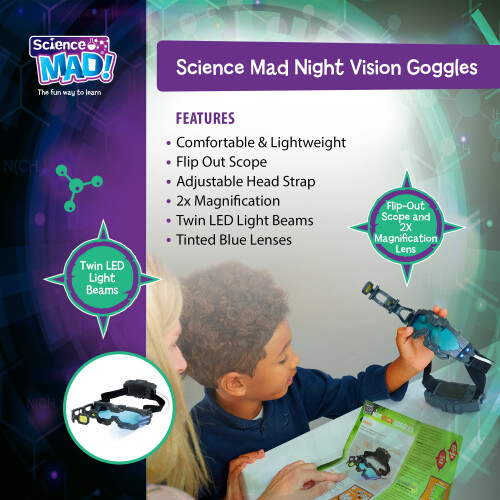 Science MAD Night Vision Goggles For Kids  For Fun Night Missions  Lightwei 2