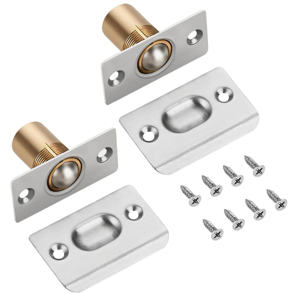 2 Sets Ball Door Catches For Internal Doors,Roller Ball Door Catches,Adjustable Ball Latches Spring Ball Bearing Door Catch For Cupboard Closet 5051226638831
