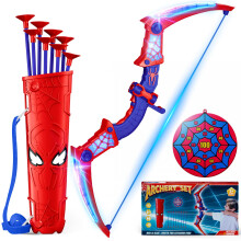 Toys for Age 3-12, Boys Toy With Red & Blue LED Lights, Quiver & Web Target, Kids Toys Gifts for 3 4 5 6 7 8 10 Year Old Boys Kids Birthday Presents