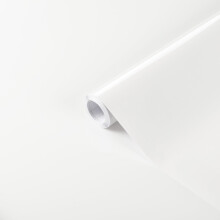 Honcet White Vinyl Wrap 30x300cm, White Gloss Sticky Back Plastic Roll Contact Paper, Self Adhesive Wallpaper for Furniture Kitchen Cupboards