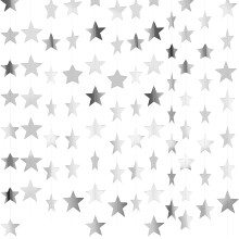 26 Feet Reflective Star Paper Garland - Sparkling Star Bunting Banner Hanging Decoration,Sparkling Bunting Banner - for Birthday Holiday Wedding Anni