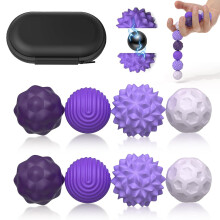 Magnetic Fidget Balls Toys (8PCS), Weighted Texture Tactile Sensory Fidget Balls, Stress Anxiety Relief Toys for Fingers Hands, Pain Stimming Tools f