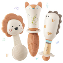 Teething Toys for Baby Baby Rattle Sensory Toys Newborn Essentials Baby Toys 0-6 Months Gifts (3pcs)